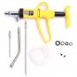 5ml Continuous Injection Vaccinator Needle Gun Cattle Goats Sheep with 70cm Tube Syringe