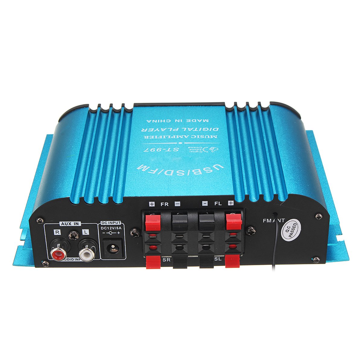 360W DC 12V Digital Audio Stereo Amplifier 4CH USB SD FM + Remote Control
