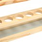 6 Holes Test Tube Rack Testing Tubes Clip Holder Stand Dropper Wood Lab Supplies