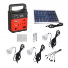 7500mAh Emergency LED MP3 FM Solar Panel Power Lighting Charging Powered System