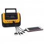100-240V 3000mAh Rechargeable LED MP3 FM Solar Panel Power Lighting Charging System Set