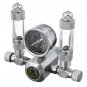 220V G5/8 Aquarium Dual Bubble CO2 System Pressure Gauge Gas Regulator Plant