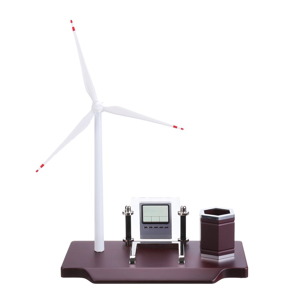 Wind Windmill Turbine Dual Use USB/ AAA Battery Generator Education DIY Model Desktop Organizer