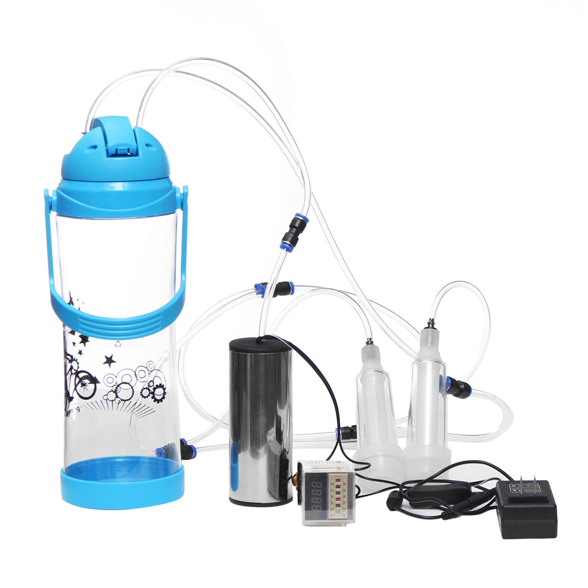 3L 0.7Gal Electric Impulse Sheep Goat Milker Goat Milking Machine Milker Inflation Tools Kit