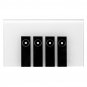 4 Gang 1 Way WIFI Smart Wall Light Switch Remote Touch US Panel APP Work with Alexa Echo
