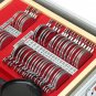 104Pcs Metal Optometry Test Glass Lens Mirror Optometry Frame Case Kit Set Concave Sphere