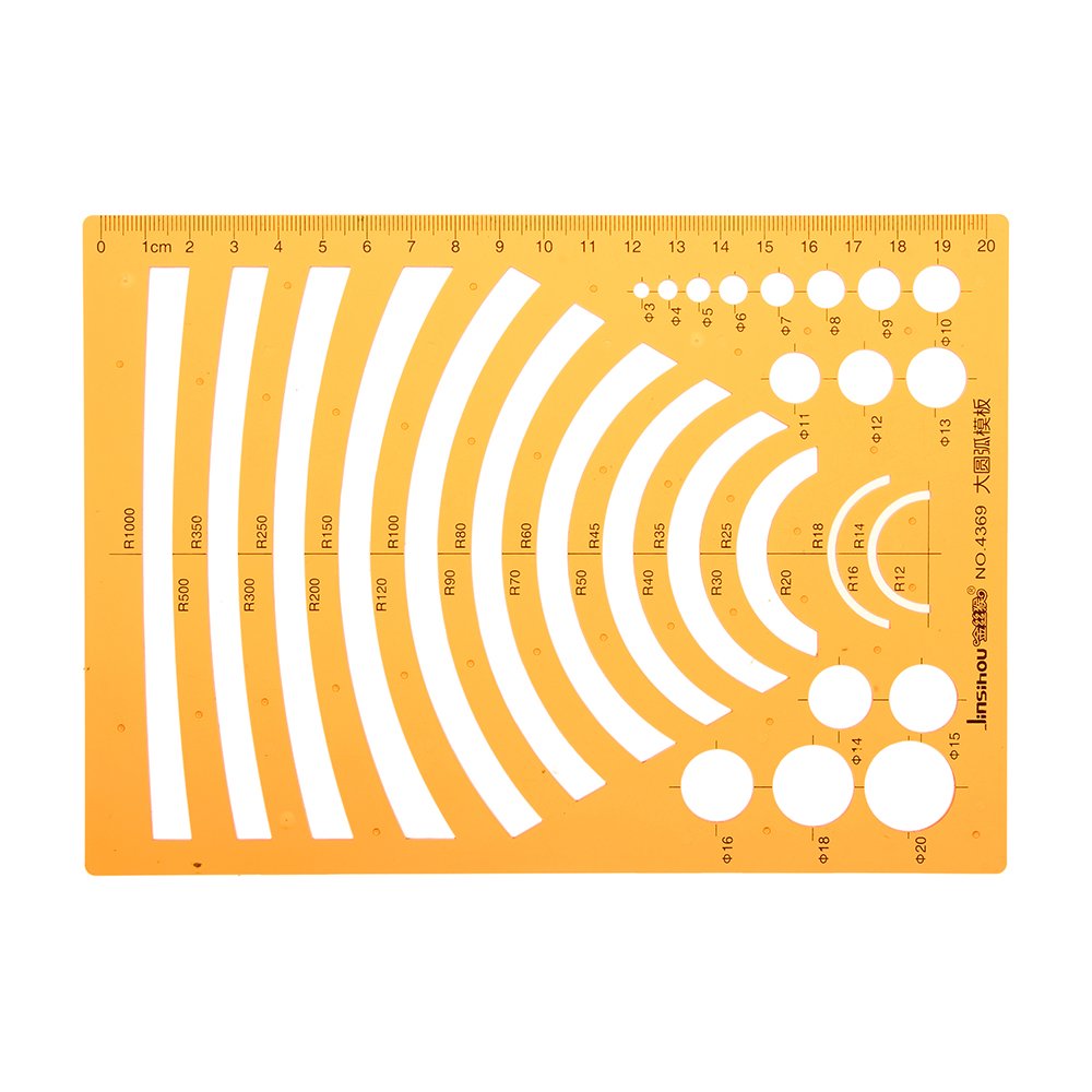 Round Circle Great Circular Arc Drawing Template KT Soft Plastifc Ruler Drafting Design Stencil