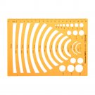 Round Circle Great Circular Arc Drawing Template KT Soft Plastifc Ruler Drafting Design Stencil