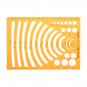 Round Circle Great Circular Arc Drawing Template KT Soft Plastifc Ruler Drafting Design Stencil