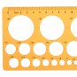 Small Circle Round Circular Drawing Template KT Soft Plastifc Ruler Design Drafting Stencil