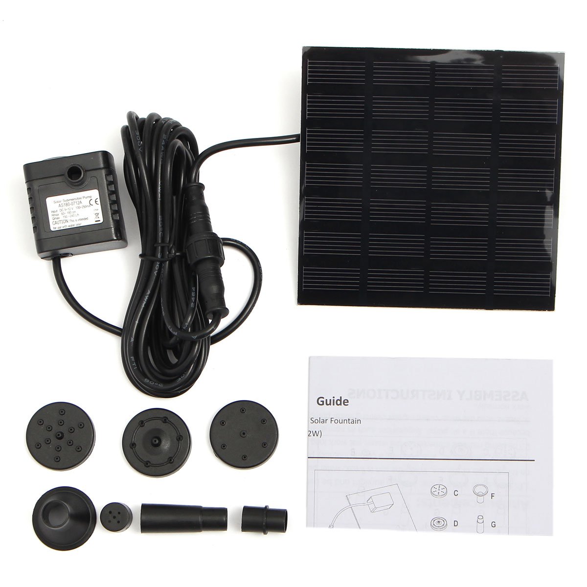 Solar DC Submersible Water Pump Miniature Landscape Fountain Pump