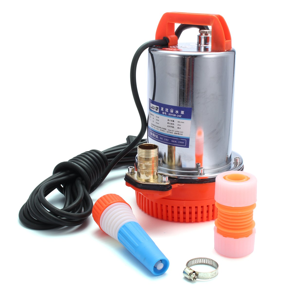 48V Submersible Clean Dirty Water Pump 1.5HP Swimming Pool Pond Flood Drain 7M