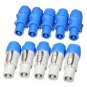 10 set Neutrik PowerCON Type A NAC3FCA+NAC3MPA-1 Chassis Plug Panel Adapter