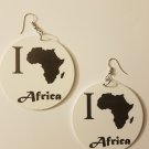 'I Love Africa Earrings'