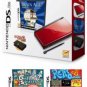 Nintendo DS Lite Crimson Bundle with 12 Games