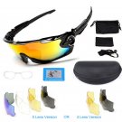 Outdoor Cycling Sunglasses Polarized Fashion Sports Glasses with 3 / 5 Lens