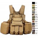 Camouflage Body Armor Combat Assault Tactical Pouch Molle Vest Plat Carrier Vest