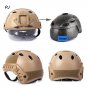 Outdoor CS Shooting Head Protect Gear PJ BJ MH Fast Tactical Helmet with goggles