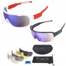 Outdoor Cycling Sunglasses Polarized Fashion Sports Glasses with 2 / 5 Lens