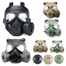 Tactical Shooting Full Face Anti Fog Paintball PC Mask with Air Filtration Fan