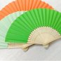 green fans promotional bamboo folding fans wedding gifts hand fan bamboo paper wedding hand fan