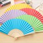 blue high quality wedding paper bamboo folding fans cheap hand fans folding fans