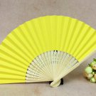 yellow hand fans bamboo paper fans for wedding hand held fans wedding souvenior