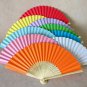orange gifts bamboo fans party souvenirs bamboo handheld fans wedding