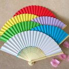 Mix color wedding fans wedding gifts bamboo hand fans favor folding fans hand fans