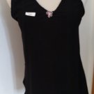 Black on Black Crochet Back Tank Top