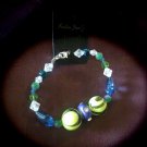 Purple Bead Charm Bracelet