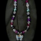 Blue Butterfly Charm Necklace