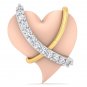 0.16 Carat Round Diamond Pave Setting Designer Spiral Heart earring white gold
