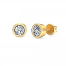 0.10 Carat Round Diamond ITINY DIAMOND EARRING 1.000 gram 18kt Yellow gold Stud