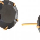 0.50 Carat black diamond  earring studs in 18 Karat yellow gold