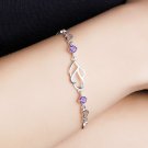 2.00 carat Topaz bracelet with hanging Solitire Topaz 18 karat white gold