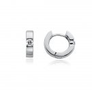 0.50 Carat  diamond Hoop earring in 18 Karat White  gold