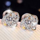 0-75-Carat-Studded-Round-Diamond-Earring-18k-White-Gold  0-75-Carat-Studded-Rou