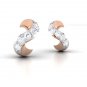 0.08 Ct Squeeze Diamond Earring with Pave Setting 14kt Rose gold 1.500gm