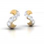 0.08 Ct Squeeze Diamond Earring with Pave Setting 14kt Rose gold 1.500gm