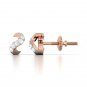 0.08 Ct Squeeze Diamond Earring with Pave Setting 14kt Rose gold 1.500gm