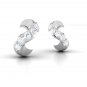 0.08 Ct Squeeze Diamond Earring with Pave Setting 14kt Rose gold 1.500gm
