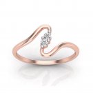 0.04  Carat Round Dual diamond  Ring in 18k White 1.100 gram Gold