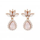 Quartz & Topaz Silver Earring in Rose Gold 3.530gram