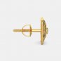0.01 Carat Round Diamond Elegant stud for men 14 kt Single piece