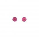 0.94 ct   Silver and Ruby Classic round shaped Studs and Tops 2.000 gms