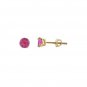0.94 ct Silver and Ruby Classic round shaped Studs and Tops 2.000 gms