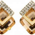 0.50 Carat  diamond with Citrin Earring studs in 18 Karat yellow gold