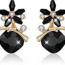 0.75 Carat black & White diamond  Chimes Designe studs in 18 Karat yellow gold