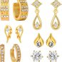 6 Pair Earring in combo kit from round diamond D_Setting 18kt gold